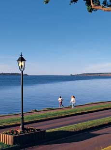 The 5K and 10K routes follow this boardwalk in Victoria Park, Charlottetown. 