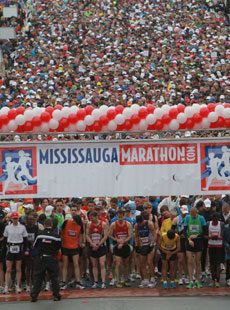 The start of the 2011 Mississauga Marathon