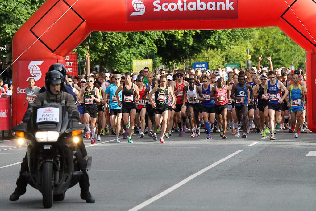 2012 Scotiabank Vancouver Half-Marathon start. Photo: CRS