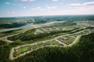 Fort McMurray as seen from the air.