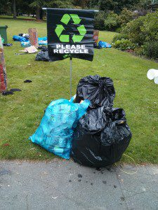 The Scotiabank Vancouver Half Marathon and 5K on Sunday, June 23 diverted more than 95% of its waste into recycling, leaving just four regular-sized garbage bags. Photo courtesy Canada Running Series.