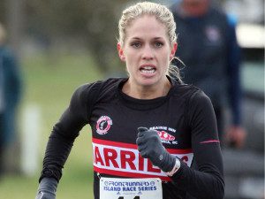 Natasha Fraser on her way to setting a new course record at the Victoria's Pioneer 8K in January