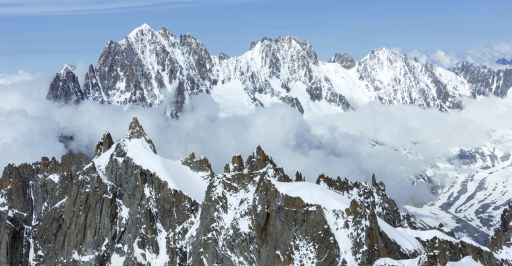 Mont Blanc mountain massif.