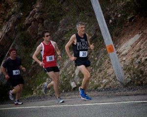 Rob Campbell (right), competing in the Cabot Trail Relay in Nova Scotia. Photo: Michael Doyle.