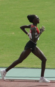 Catherine Ndereba wins the women's marathon at the 2007 world championships in Osaka, Japan. Photo: Eckhard Pecher.