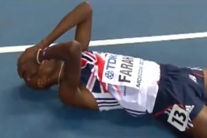 Farah after the 5000m