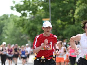 Howard Cohen racing the 2012 Ottawa Marathon