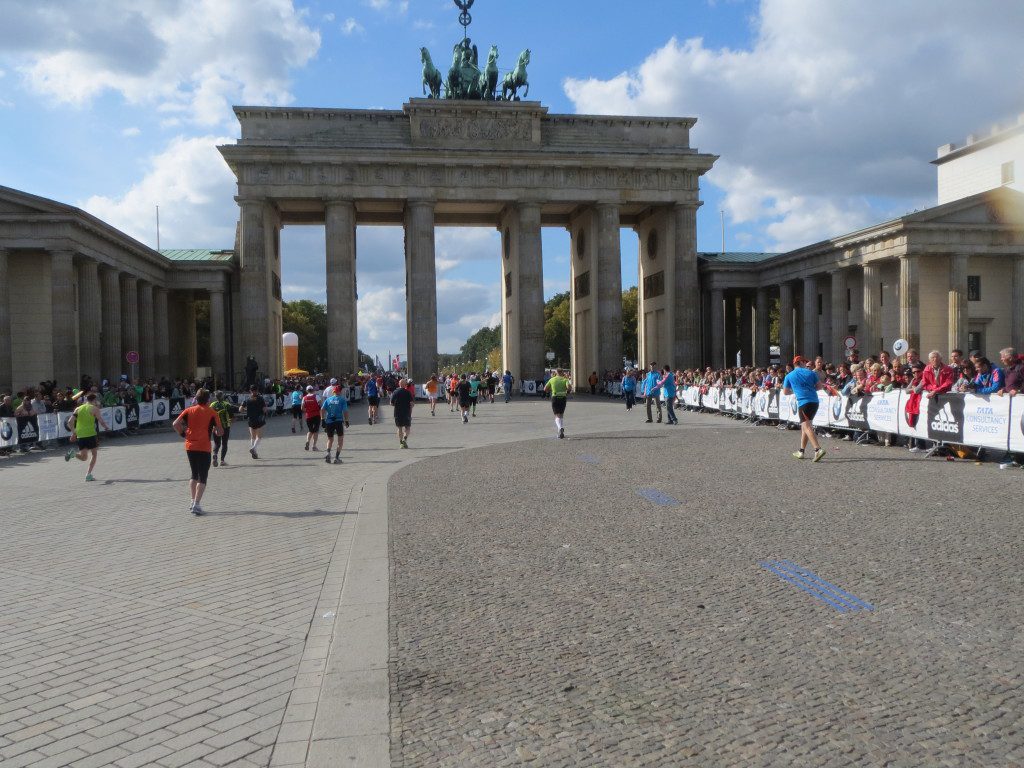 Running through the Brandenburg Gate