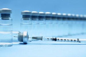 flu vaccine needles viles