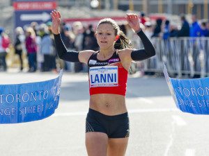 Canadian Running Magazine- Lanni Marchant winning 2013 Toronto Young St 10k