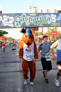 These mascot costumes are being banned from some road races.