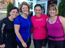My running partners: Sarah, Ruth, Dania and Dawn
