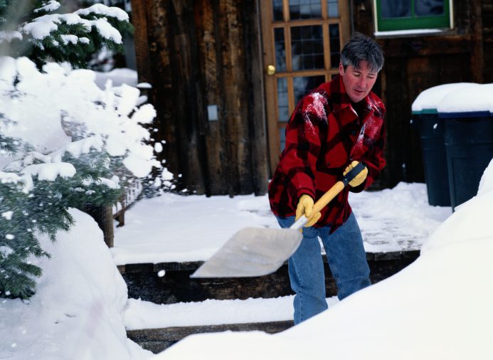 Snow shoveling can be a great workout.
