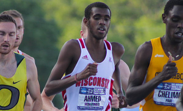 Mohammed Ahmed racing in 2012. Photo: Wisconsin badgers