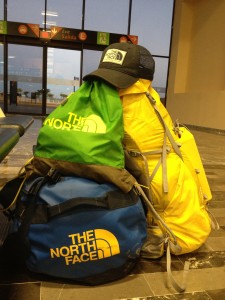 The North Face gear.