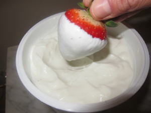 yogurt covered strawberries