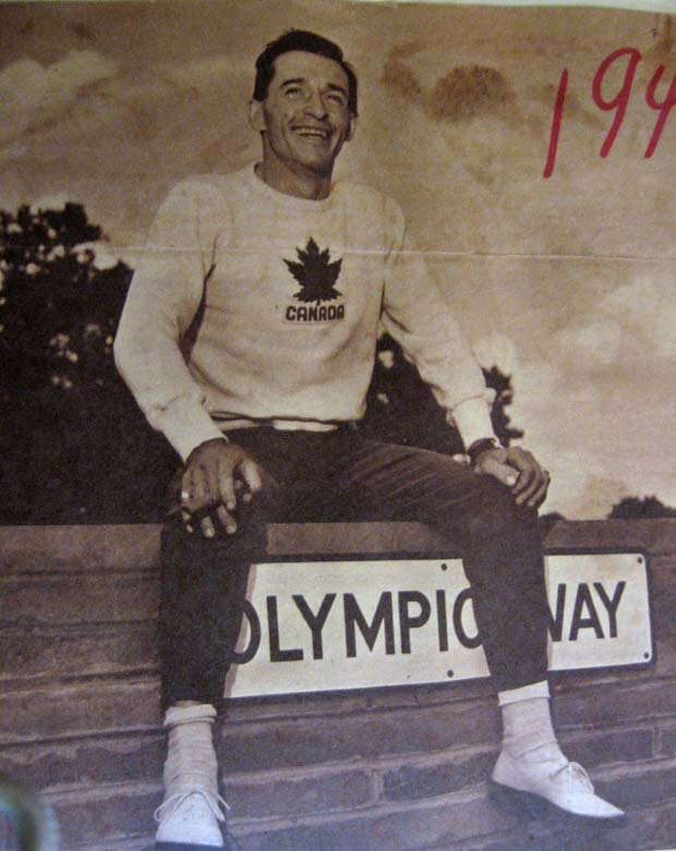 Côté at the 1948 Summer Olympics in London, François Côté Collection/Courtesy of Paul Foisy