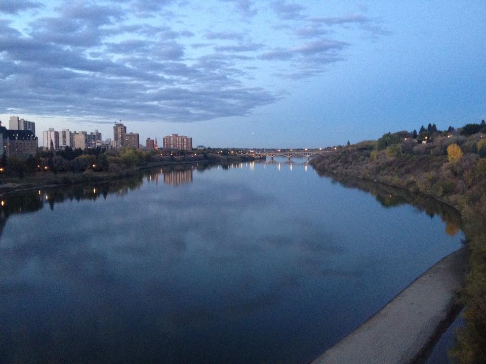 There’s nothing quite like running across the bridges of Saskatoon on warm spring, or summer evening. This is a look crossing Broadway Bridge with the University Bridge beyond. (Photo: Tara Campbell)