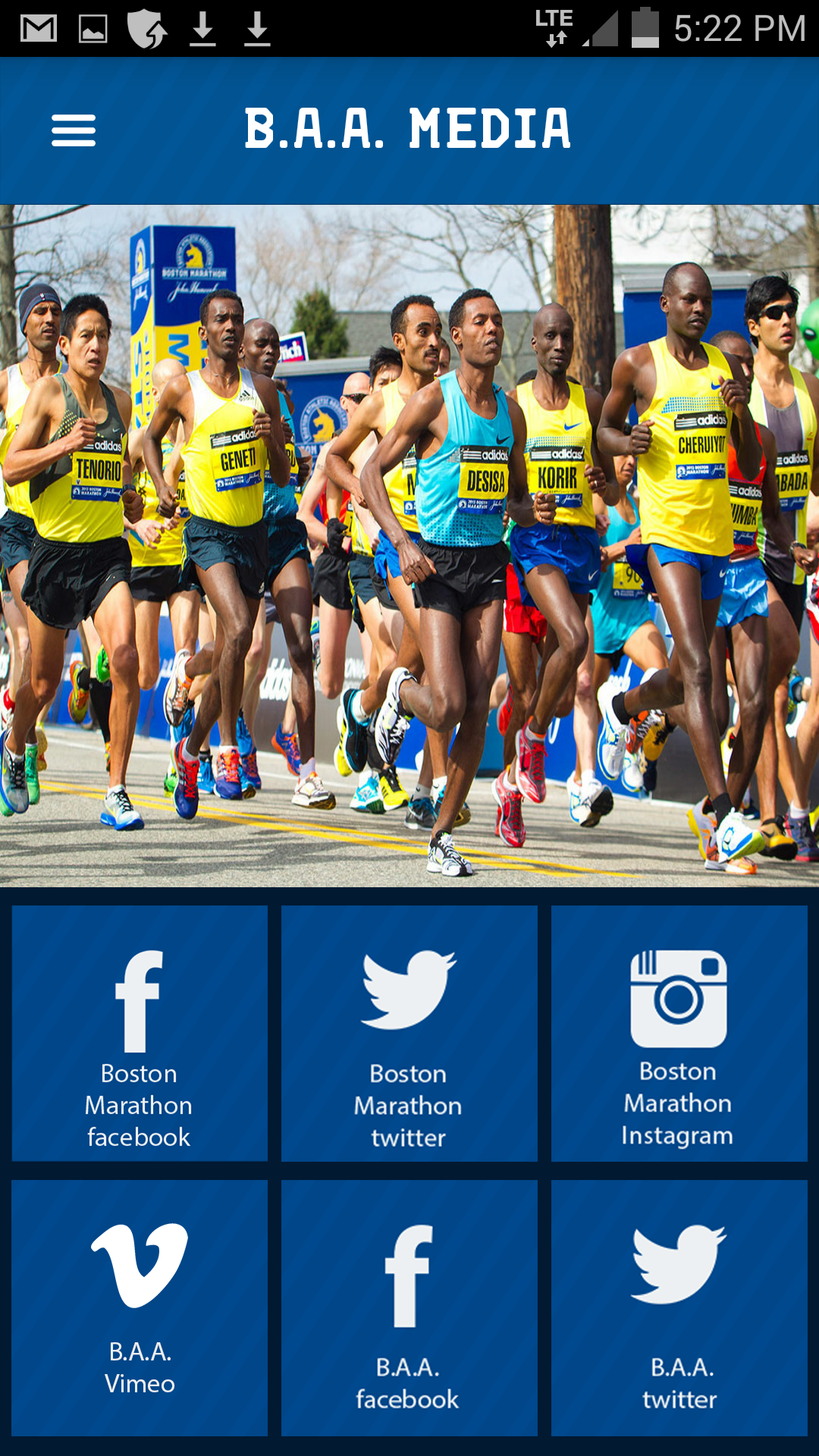 Using the new Boston Marathon 2015 app