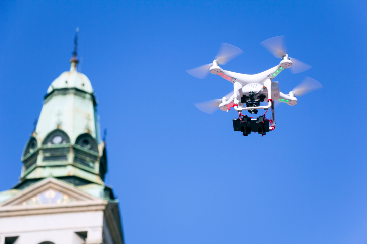 Drone to fly over the city
