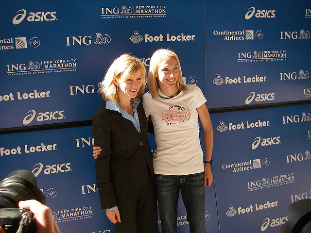 Mary Wittenberg with Paula Radcliffe in 2007