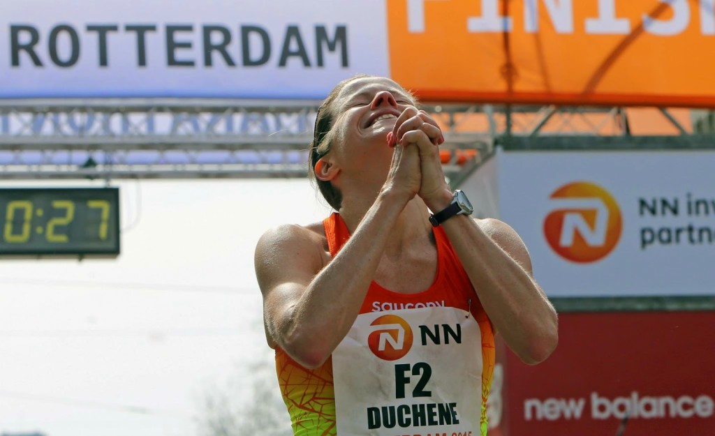 Krista Duchene after the Rotterdam Marathon