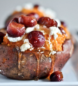 sweet potato with grapes