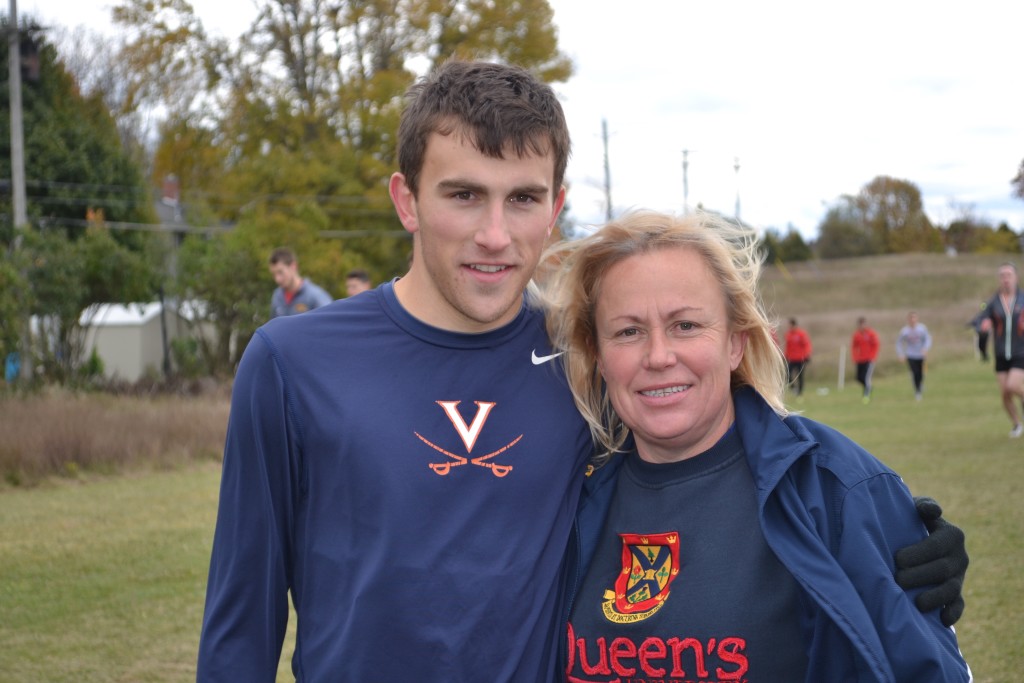 Wilkie and his mother pre-race.