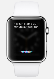 One nifty feature of WatchOS 2: you can just tell the watch you're going to start a run and Siri queues up the Activity app for you.
