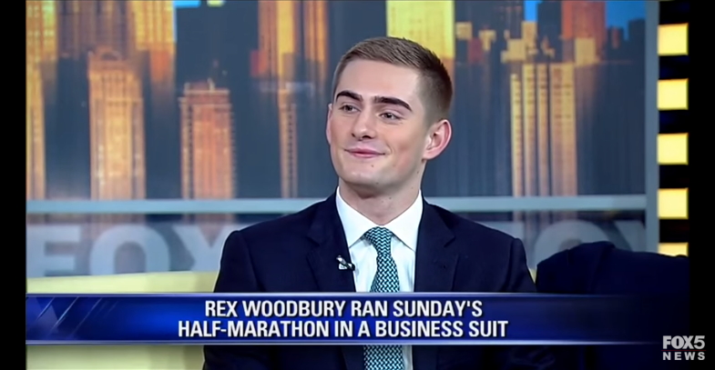 Rex Woodbury suit half-marathon