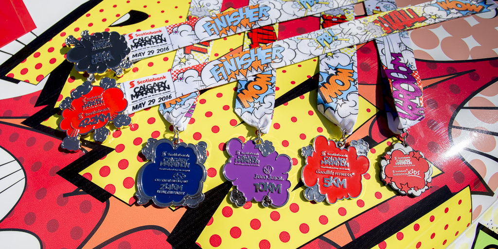 Calgary Marathon medals