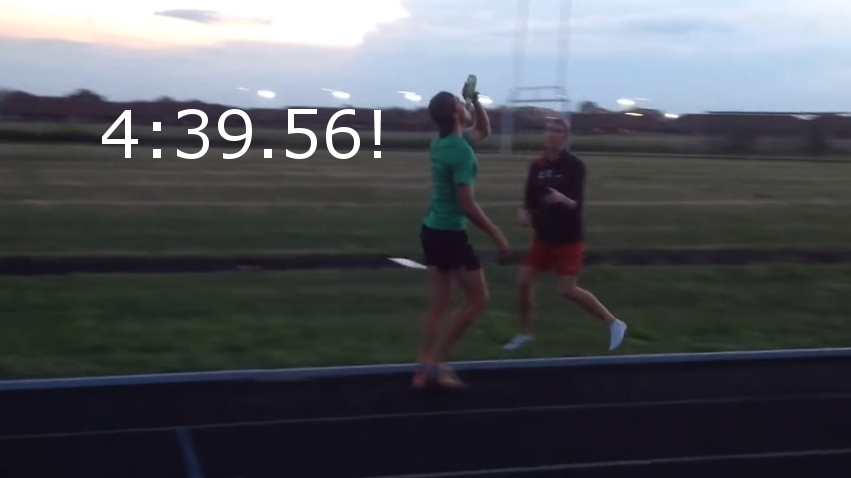 Beer mile world record