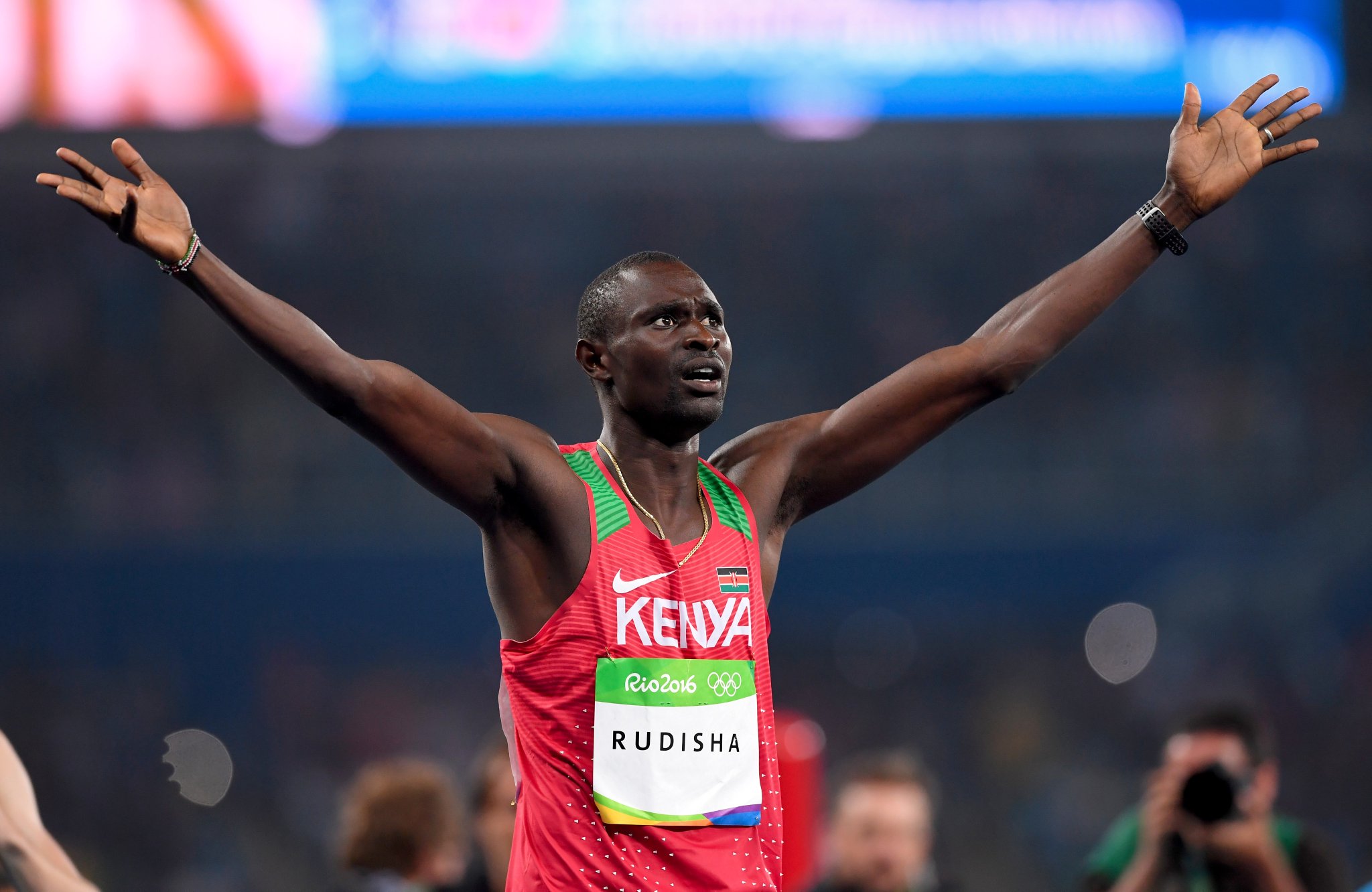 Kenyan middle-distance runner M1970 David Rudisha UNSIGNED photograph 
