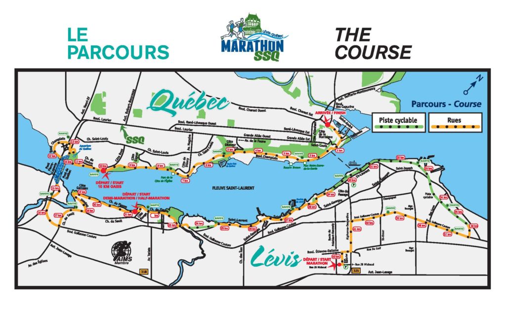 Marathon SSQ course map