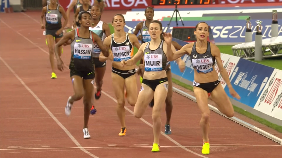 Diamond League women's 1,500m ends with wild, sprawling finish