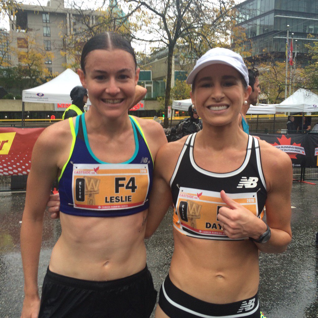 Leslie Sexton and Dayna Pidoresky at Vancouver's Eastside 10K