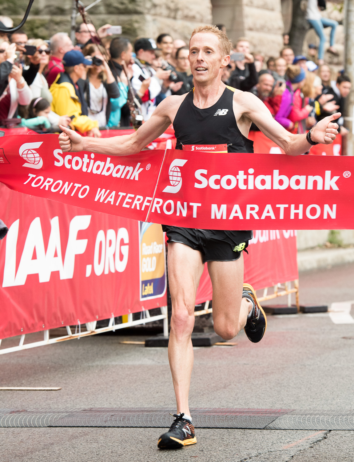 Olympian Eric Gillis wins Athletics Canada's Canadian Marathon Championships at STWM 2016. Photo: Canada Running Series.
