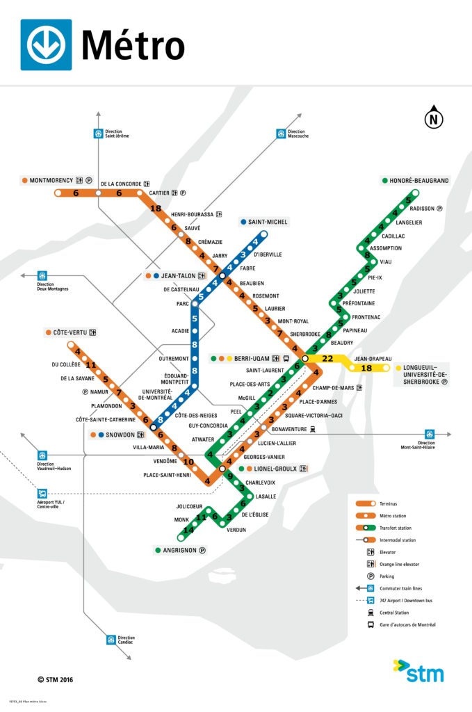 The Montreal Metro system mapped out for runners - Canadian Running ...