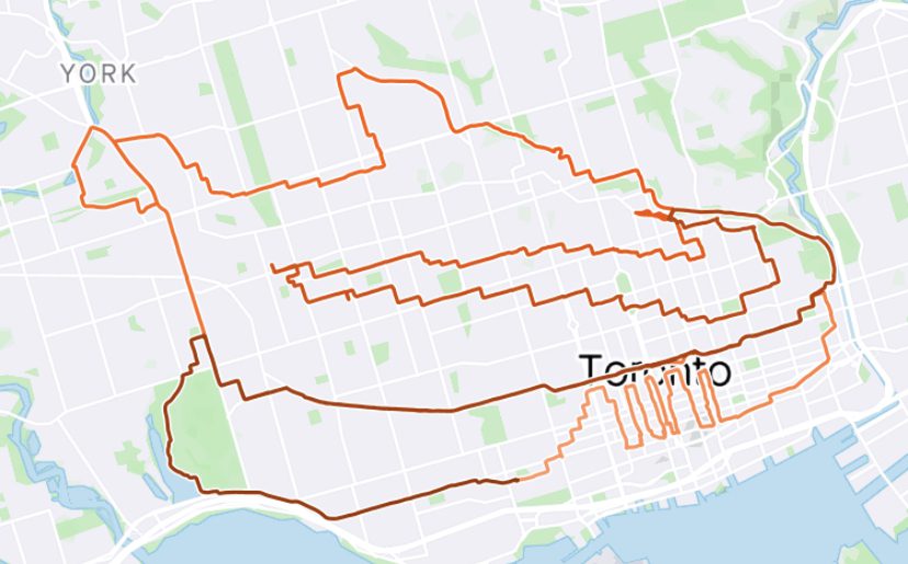 Toronto duathlete bikes to make Nike Strava art Canadian Running Magazine