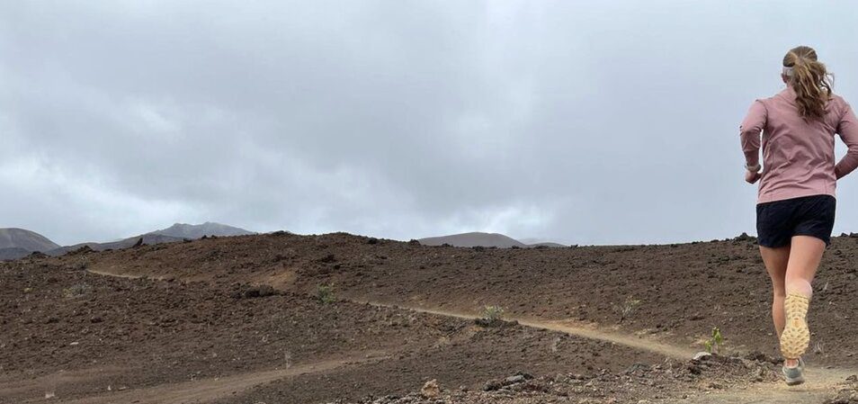 running uphill on a volcano 2022