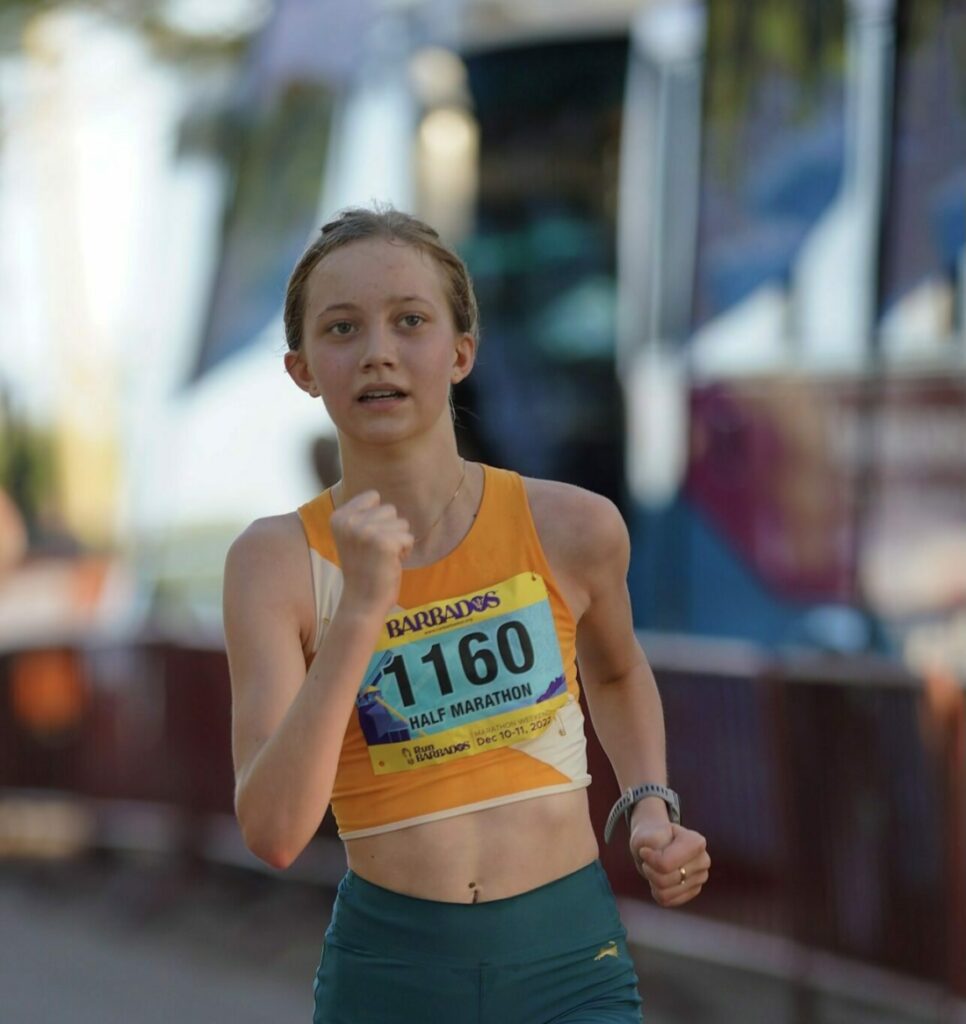 Selma Nordigårdon Barbados half marathon 2022