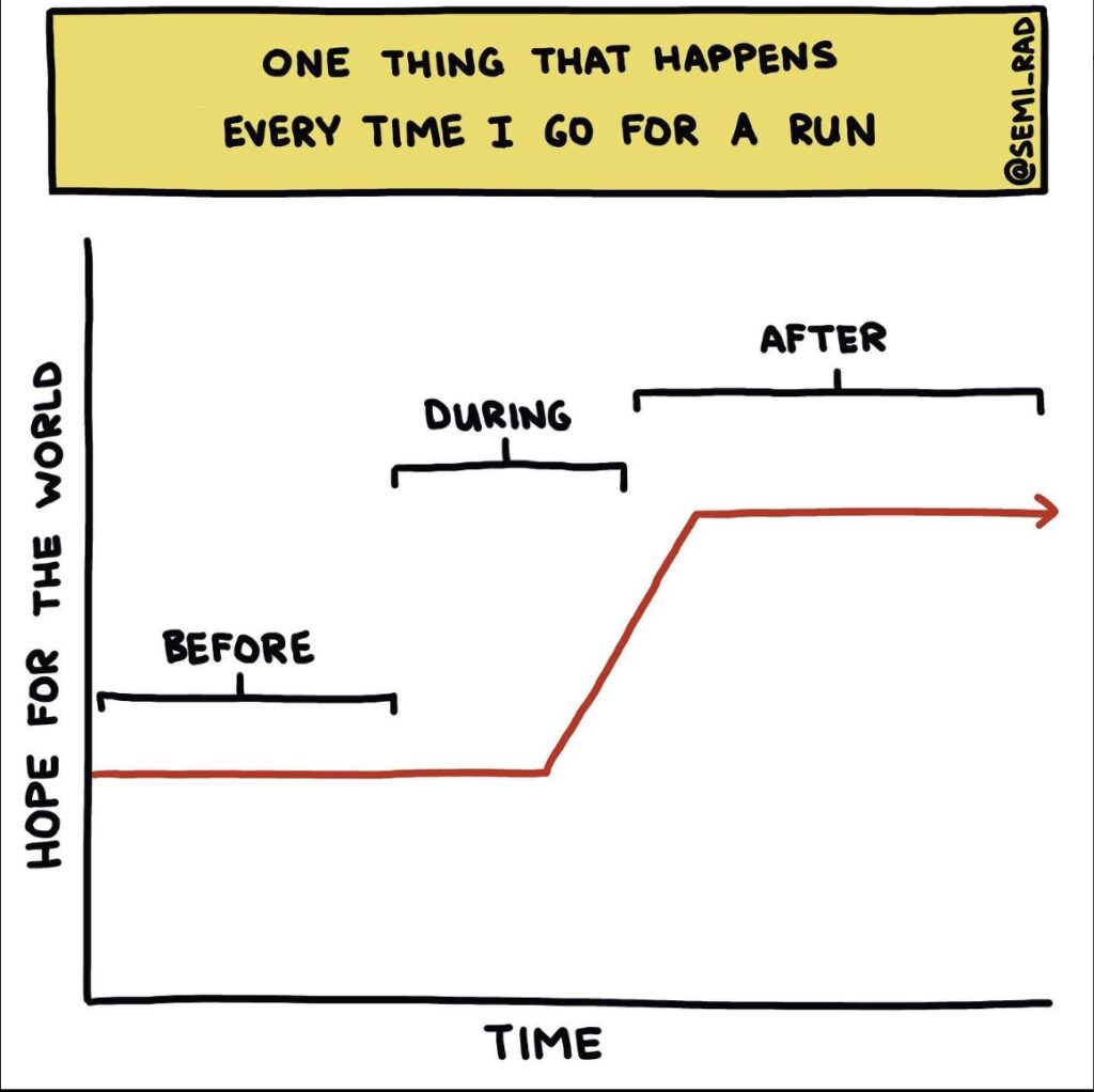 Cartoon about running
