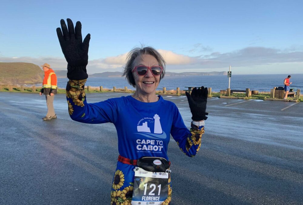 Florence Barron, 85, runs Cape to Cabot course