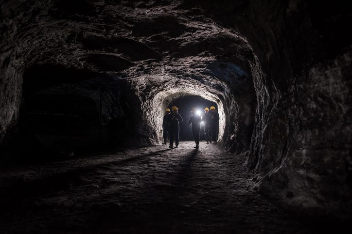 people in a coal mine