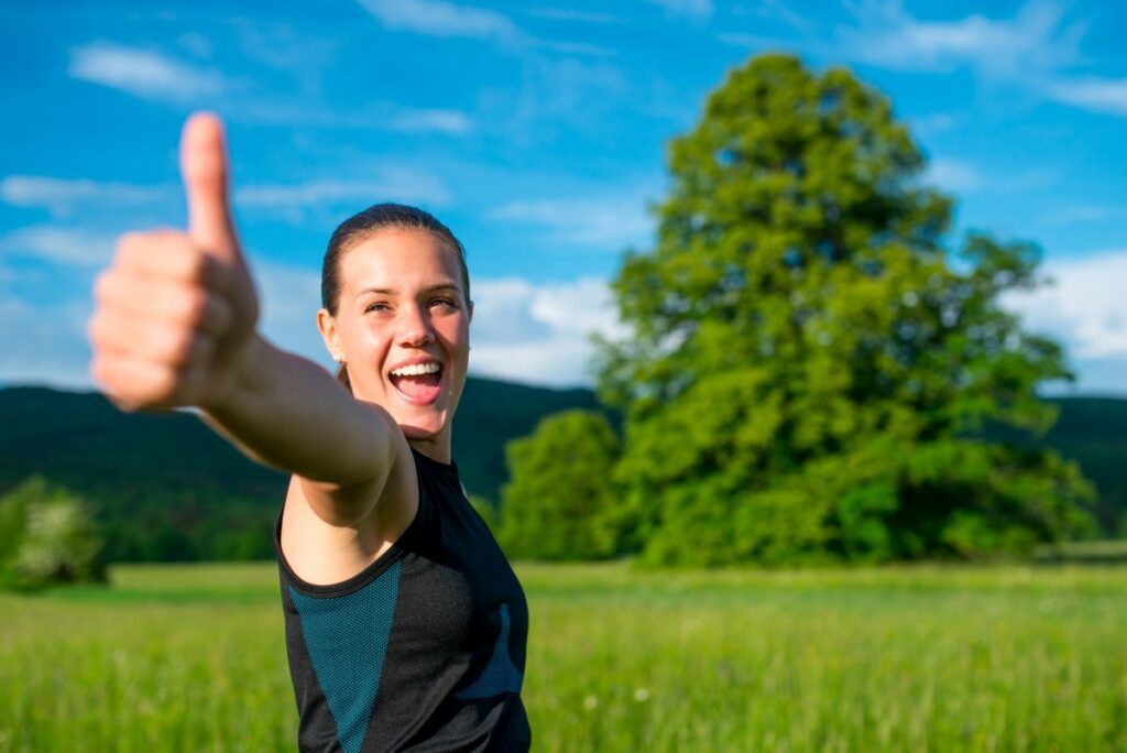 runner giving thumbs up
