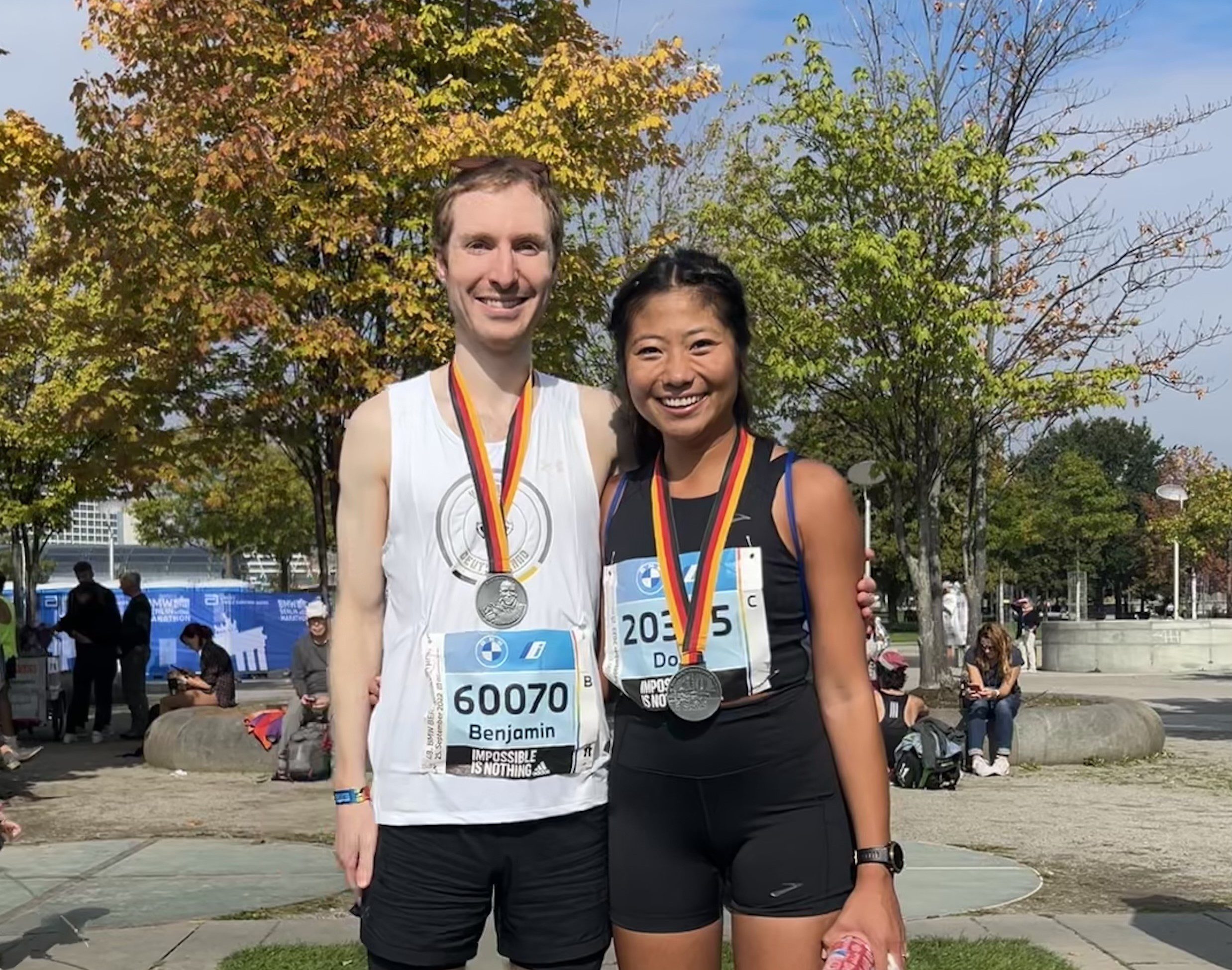 Montreal runners, couple