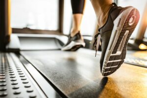 shoes on treadmill