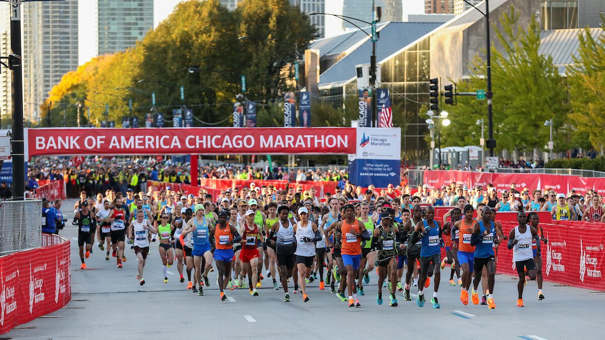 Chicago Marathon front pack running